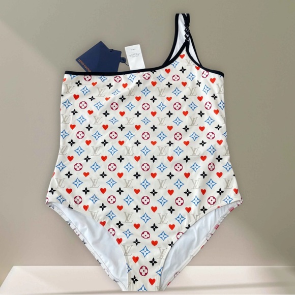 Louis Vuitton Other - New Louis Vuitton MONOGRAM Game On Asymmetric One-Piece Swimsuit